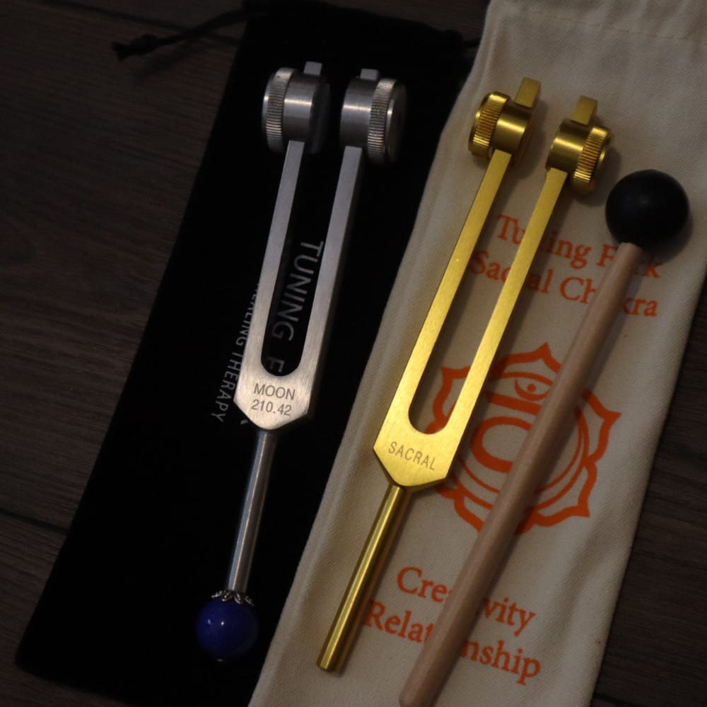 Astrology & Chakra Tuning Fork Set with Carry Bag - 60 Char - On sale