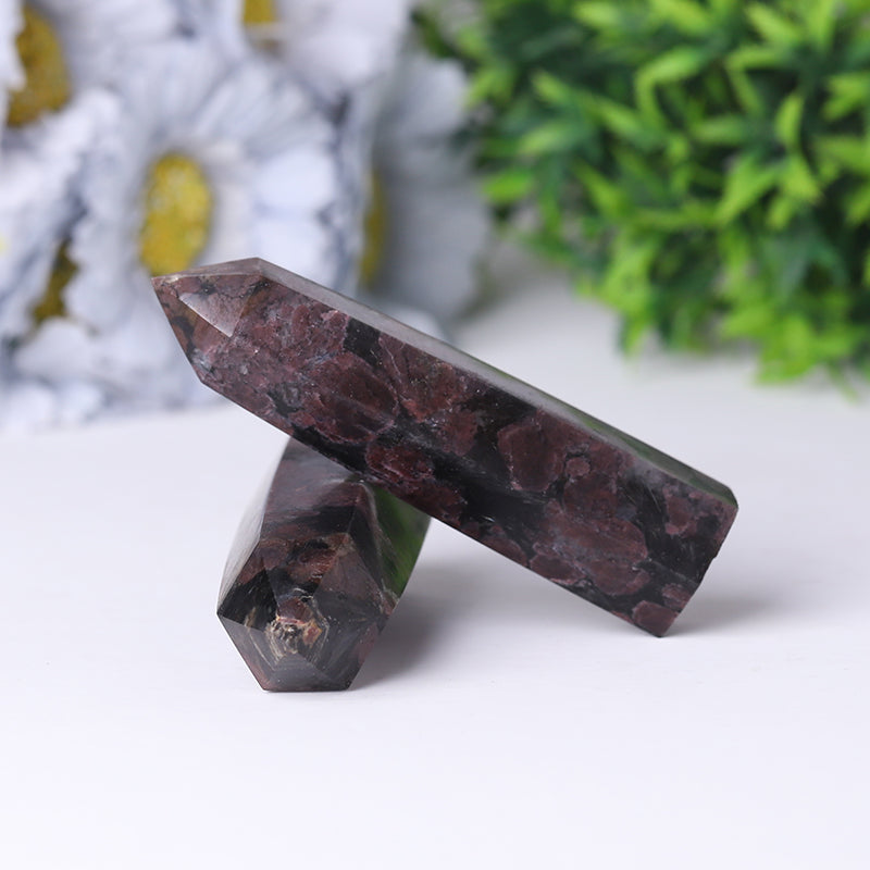 Astrophlite with Garnet Crystal Healing Towers 2.4-4.5 in