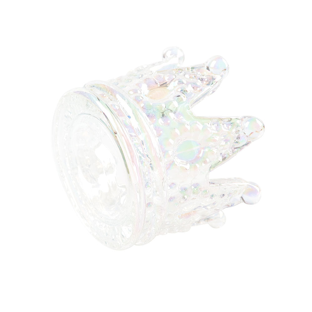 Aura Angel Crystal Ring Holder Glass Crown 2.9in