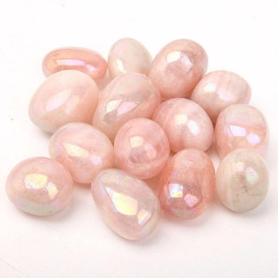 Aura Rose Quartz Angel Crystal Tumbles 2.5-3.5cm