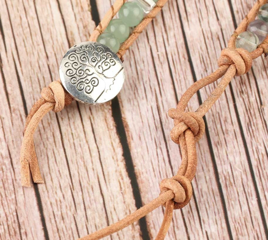 Aventurine Abundance Tree of Life Bracelet