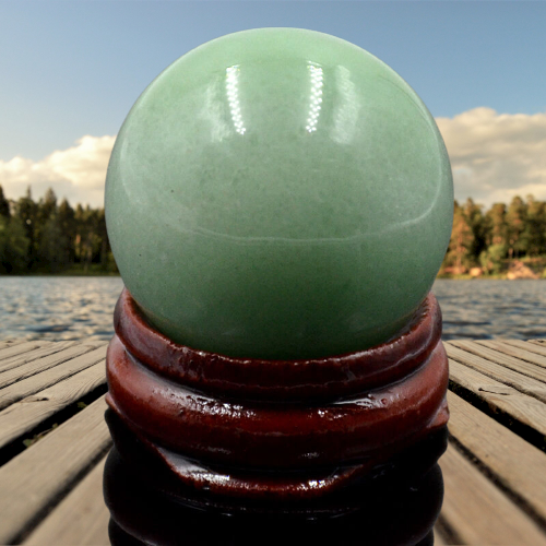Aventurine Crystal Ball - Fortune and Harmony