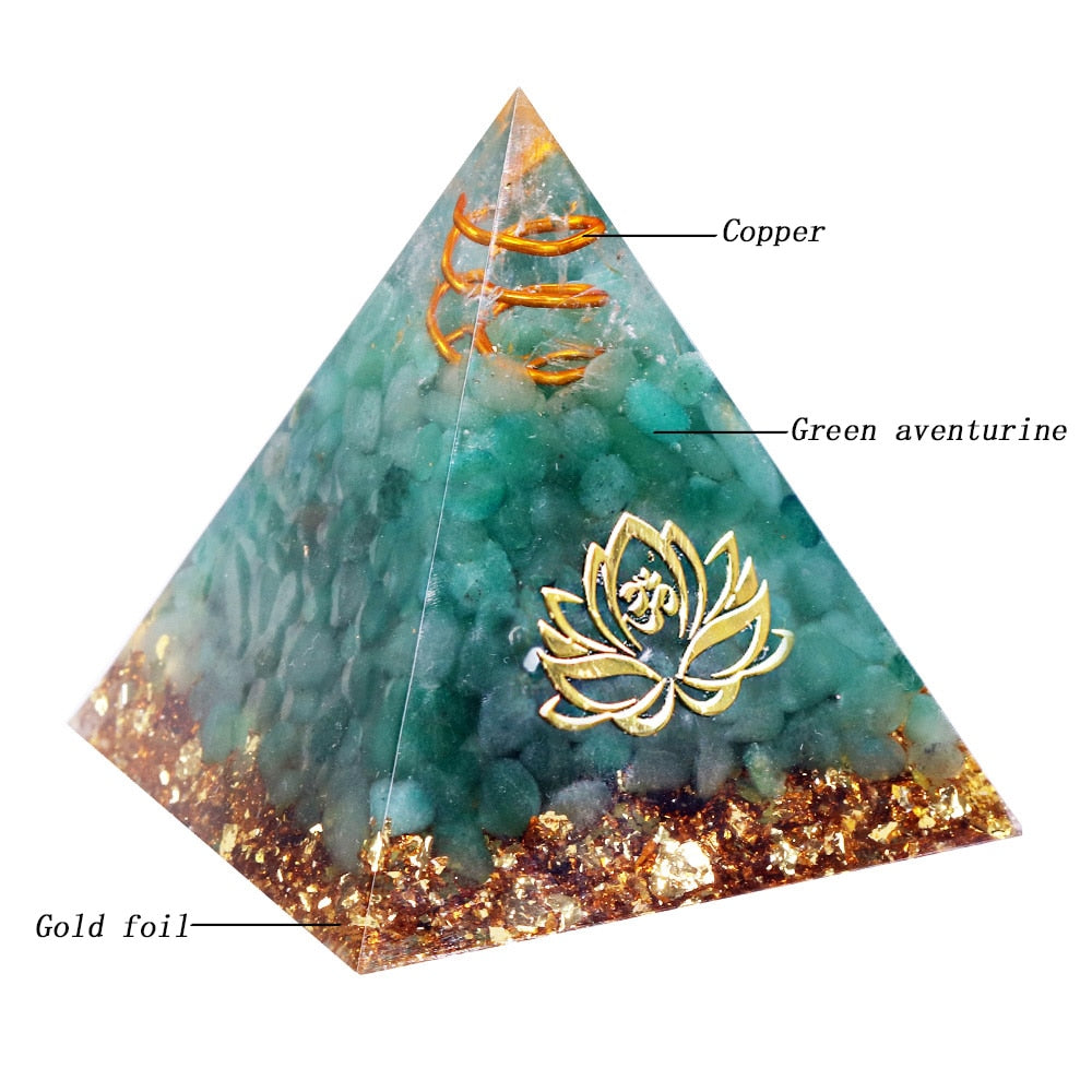 Aventurine Orgone Pyramid - Abundance Design