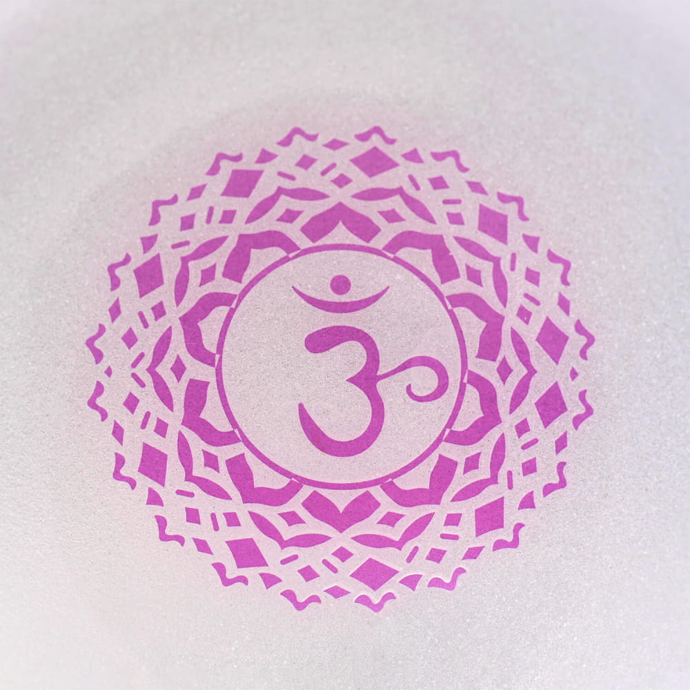 B Note Crown Chakra Symbol Crystal Singing Bowl - chakra bowl - On sale