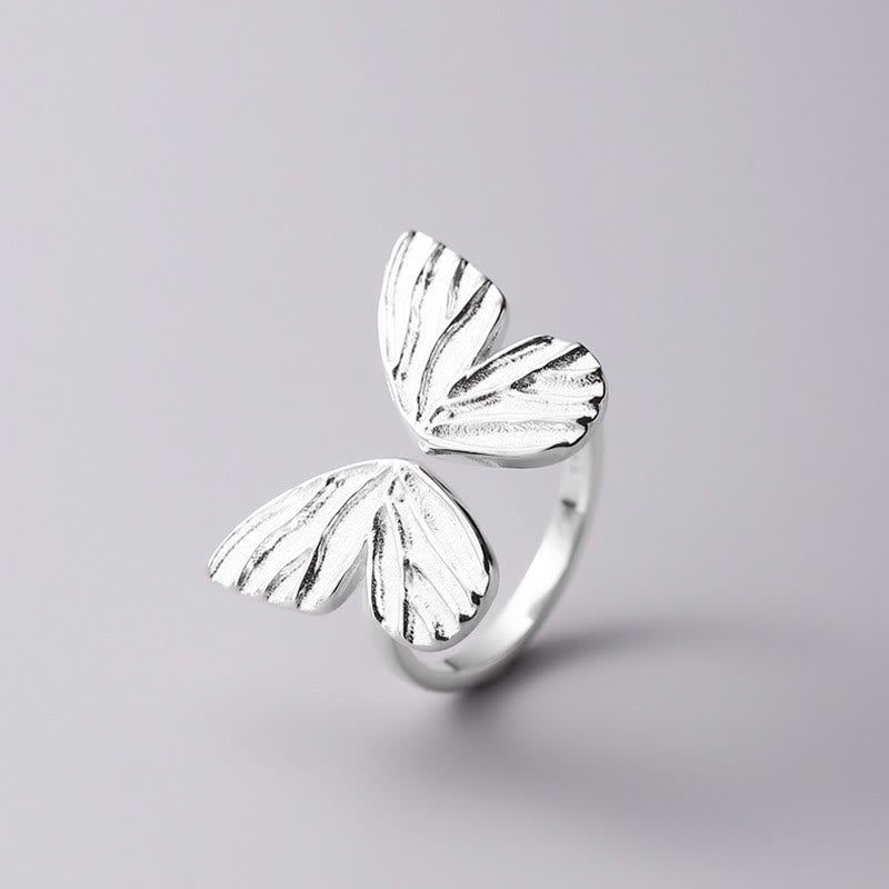925 Sterling Silver Butterfly Love Freedom Spiritual Ring