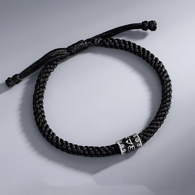 Om Mani Padme Hum Silver Peace & Balance Bracelet