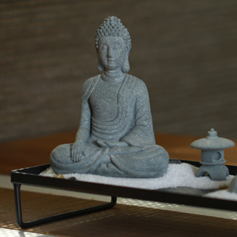 Natural Sandstone Buddha Statue | Meditation Compassion Decor