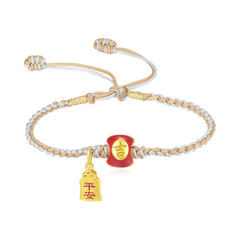 Auspicious Chinese Character Spiritual Bracelet in 925 Silver