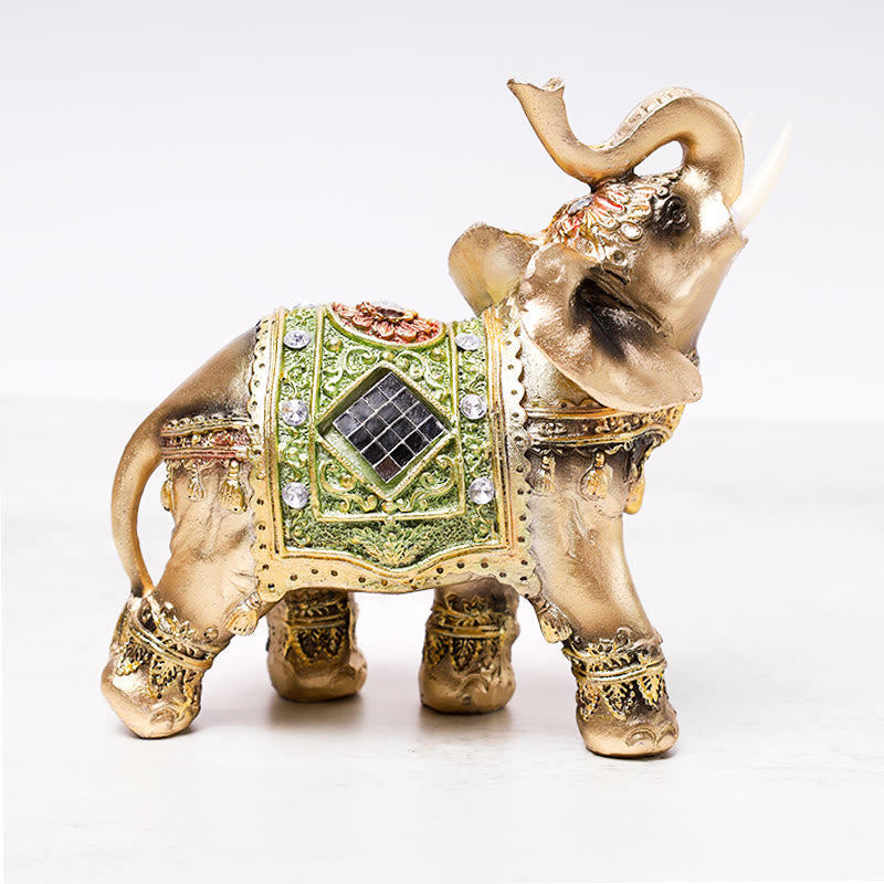 Green Feng Shui Elephant Figurine Small, Medium & Large Sizes
