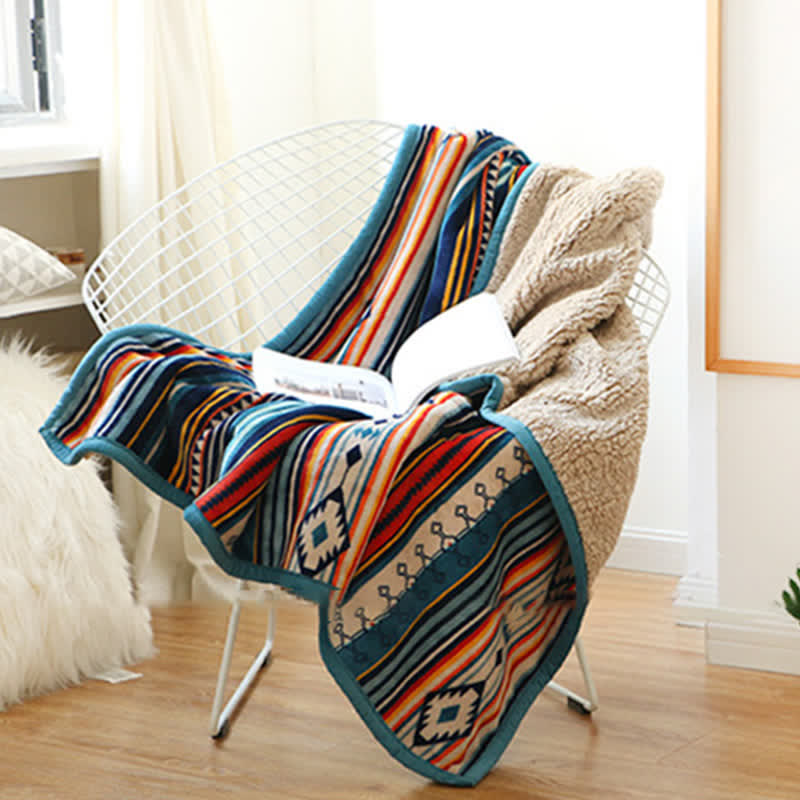 Geometric Warm Soft Zen Decor Throw Blanket 127x152cm