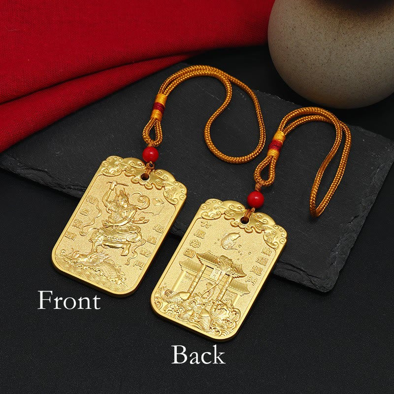 Feng Shui Car Hanging Charm with Auspicious Star & Koi Fish