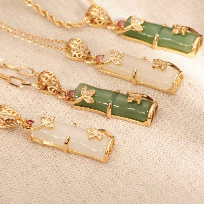 Unisex Jade Necklace with White & Cyan Jade for Protection and Luck