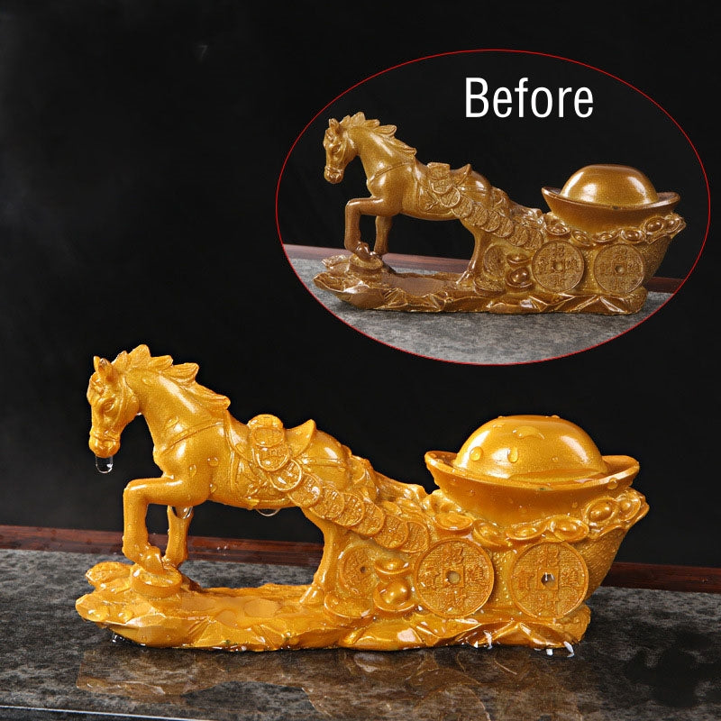 Color Changing Resin Chinese Dragon Figurine for Luck and Success