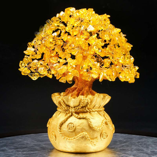 natural citrine money tree Natural Citrine Money Tree for Prosperity