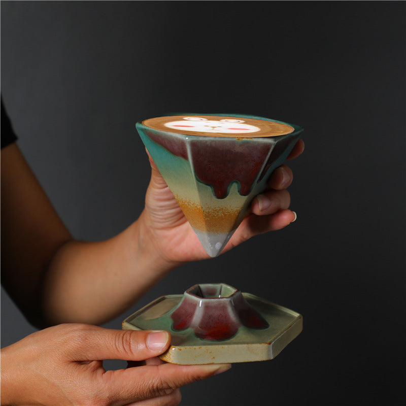 Hexagon Ceramic Tea Coffee Mug 170ml | Zen Decor