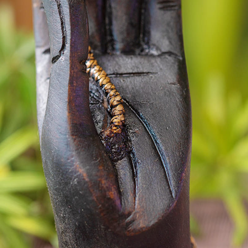 Wooden Hand Pattern Candle Holder | Spiritual Home Accent
