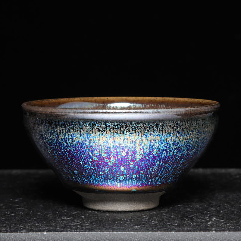 9.2cm Blue Jianzhan Ceramic Tea Cup for Ceremony