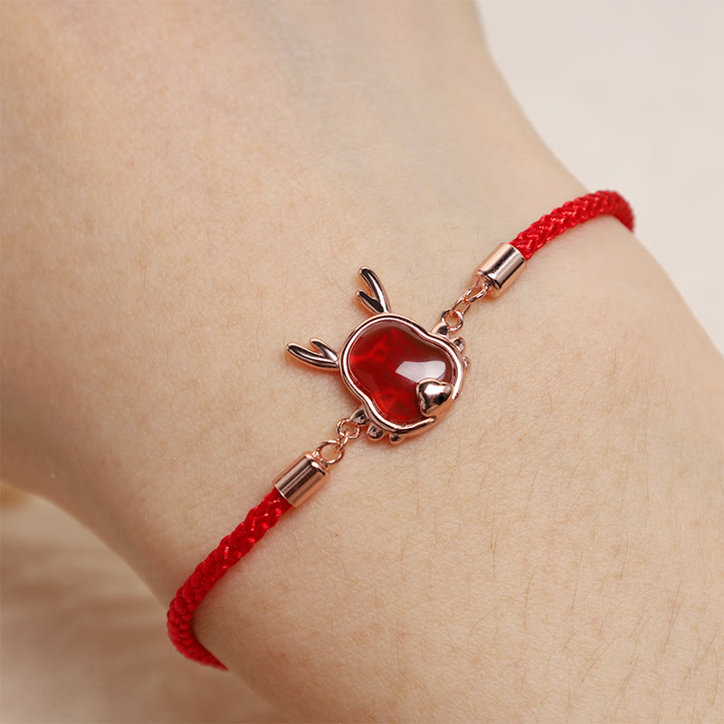 925 Sterling Silver Red Agate Dragon Jewelry for Fortune & Strength