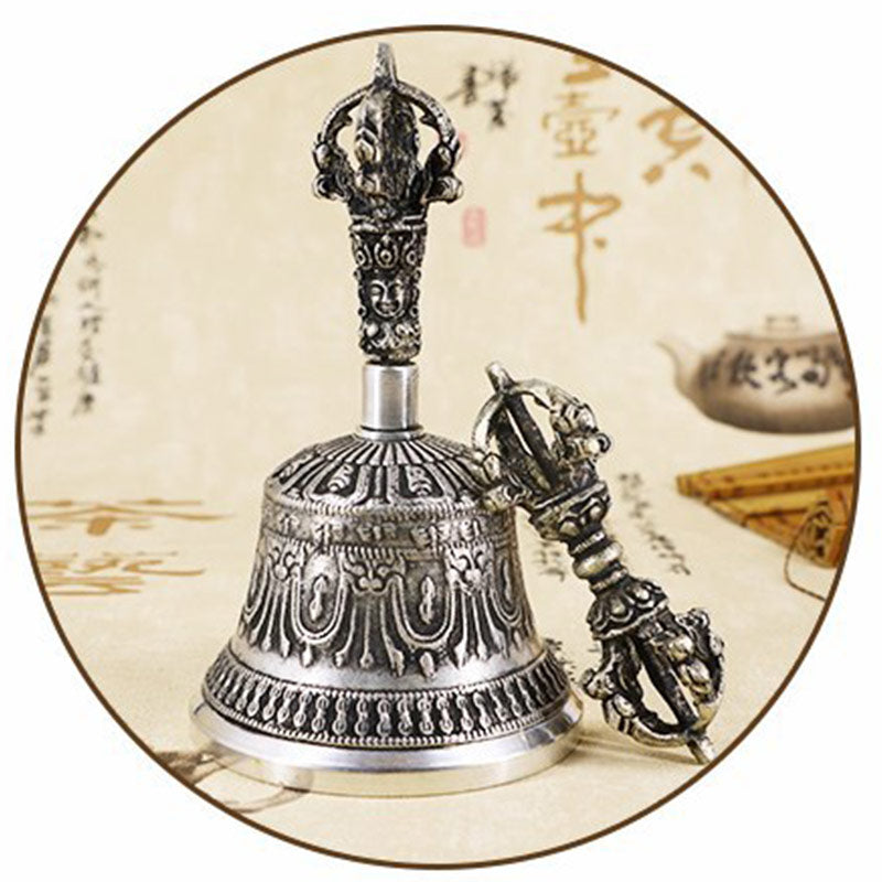 Meditation Bell and Vajra Dorje Set | Copper Ritual Supplies