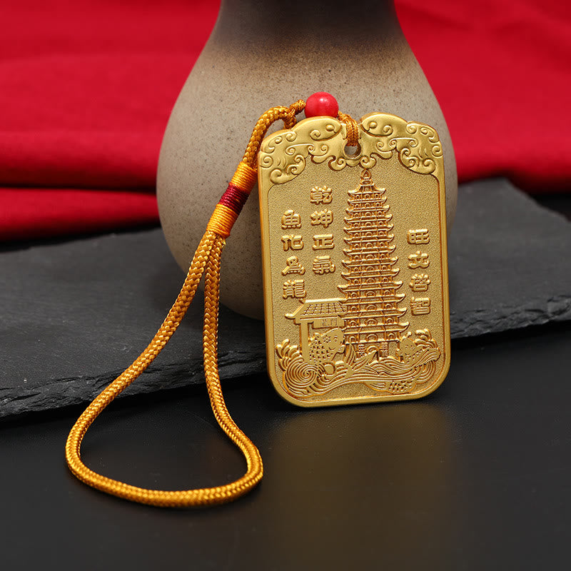Feng Shui Car Hanging Charm with Auspicious Star & Koi Fish