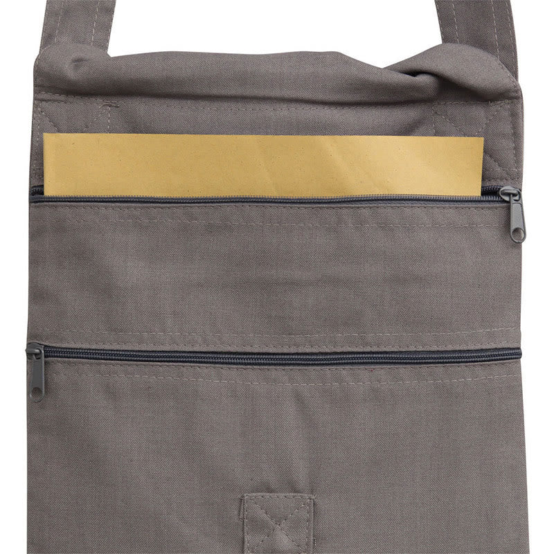 Lotus Embroidered Cotton Shoulder Bag for Spiritual Practice