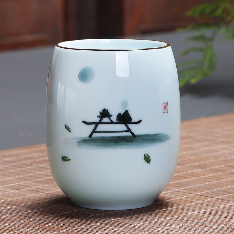 Ceramic Spiritual Teacup 180ml for Zen Meditation Rituals