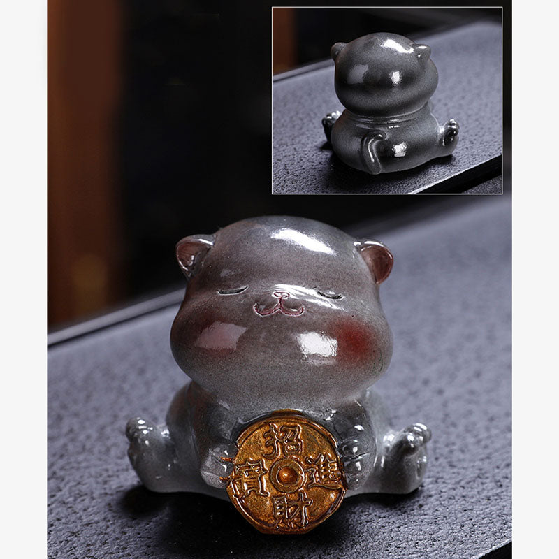 Color Changing Mini Cat Resin Tea Pet | Zen Decor Figurine