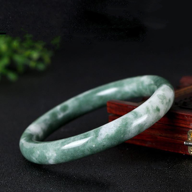 Natural Jade Luck Abundance Bangle Bracelet 58-60mm