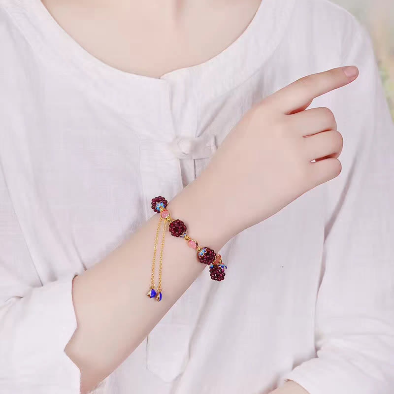 3mm Garnet & Amethyst Calm Bracelet for Women’s Healing