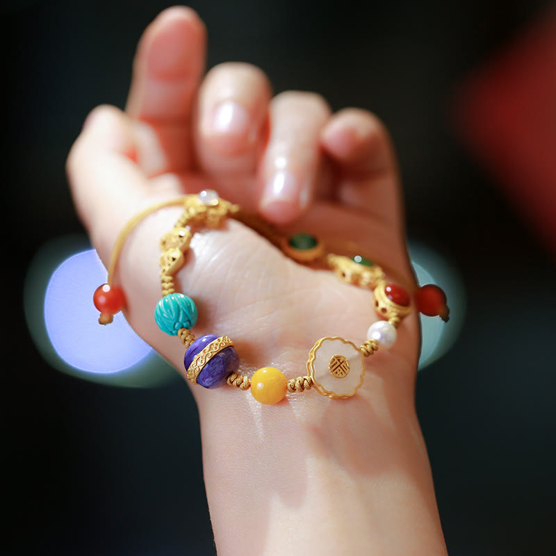 925 Sterling Silver Hetian Jade Luck Bracelet for Positivity