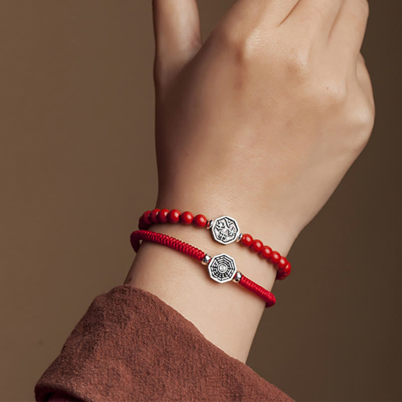 Yin Yang Cinnabar Concentration Bracelet 6mm String