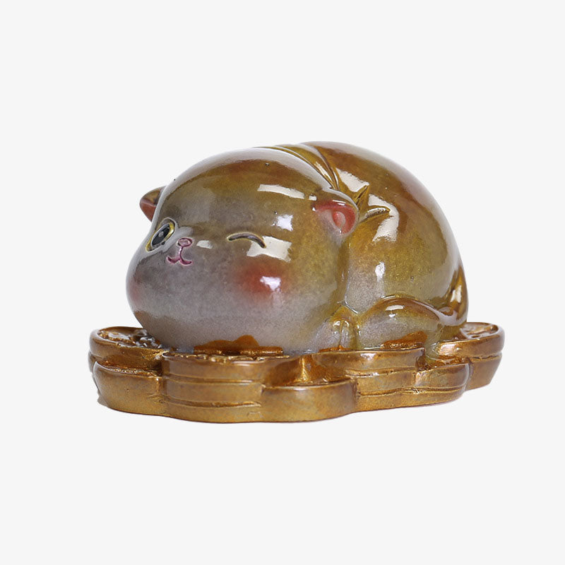 Color Changing Mini Cat Resin Tea Pet | Zen Decor Figurine