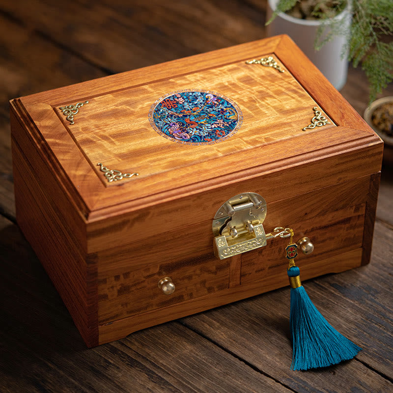Handmade Rosewood Jewelry Storage Box 25.5cm Large Lockable
