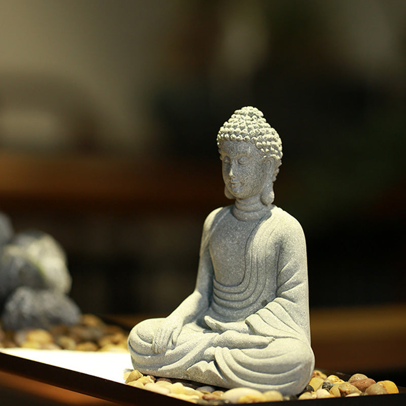 Natural Sandstone Buddha Statue | Meditation Compassion Decor