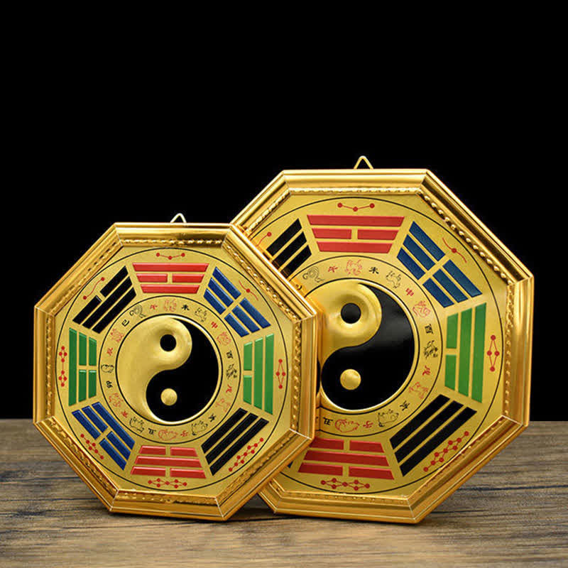 Bagua Map Feng Shui Balance Energy with Five Emperor Coins 17.5cm