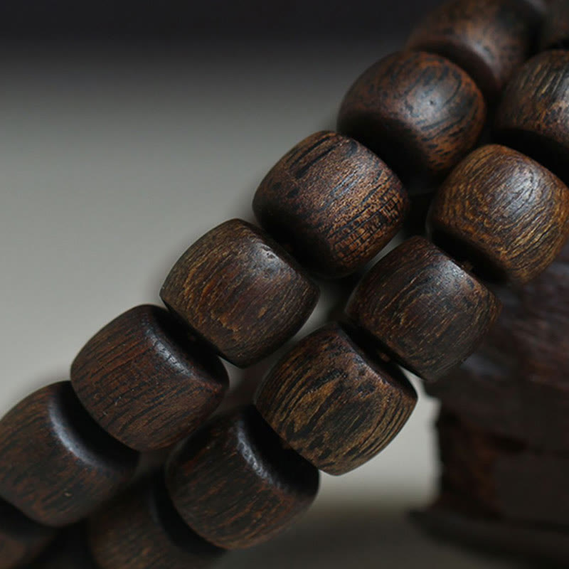 Bai Qinan Agarwood Meditation Bracelet for Strength 17cm
