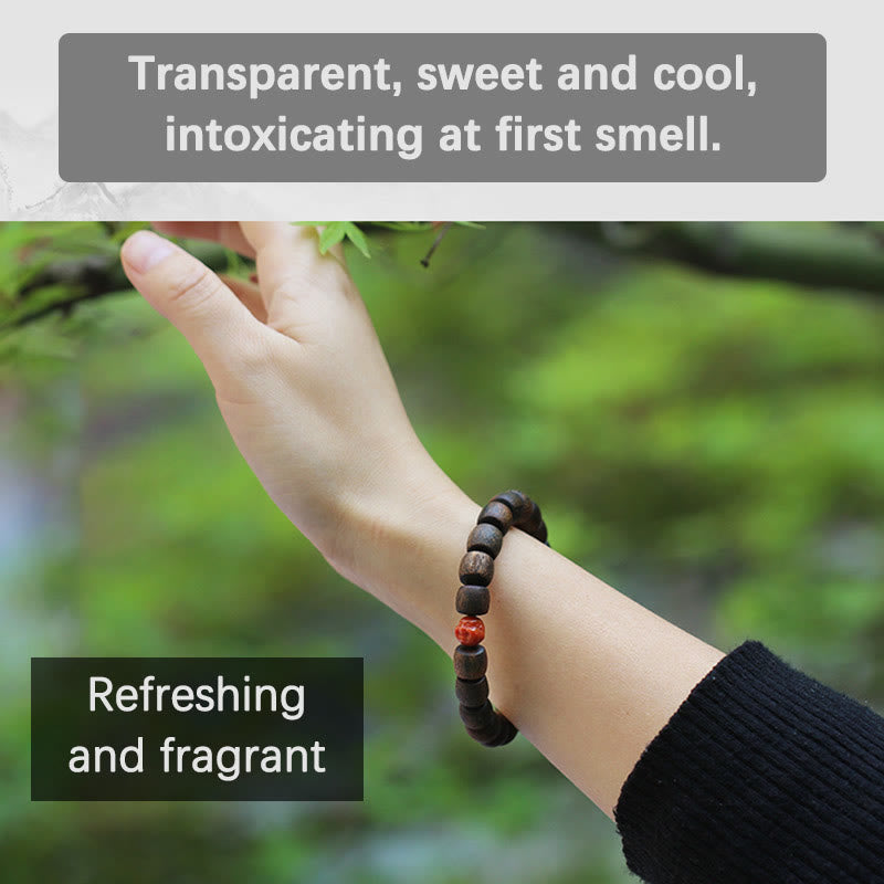 Bai Qinan Agarwood Meditation Bracelet for Strength 17cm