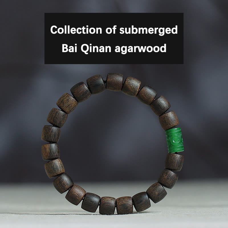 Bai Qinan Agarwood Meditation Bracelet for Strength 17cm