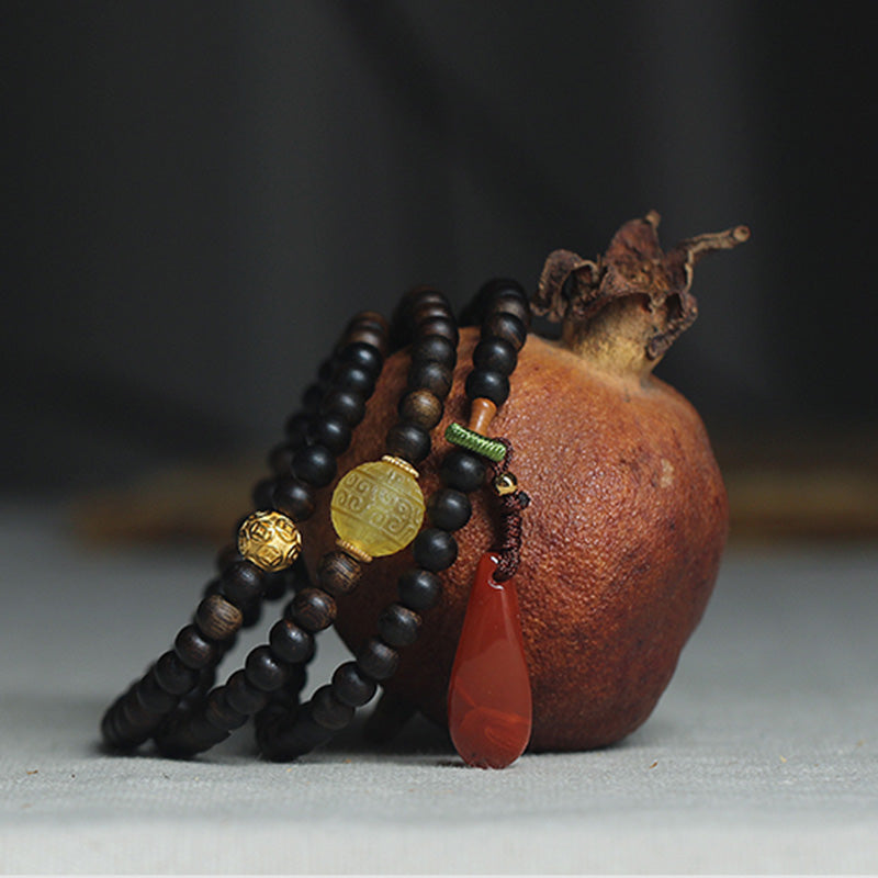Balance Agarwood Wood Mala Bracelet | 5mm Meditation Beads