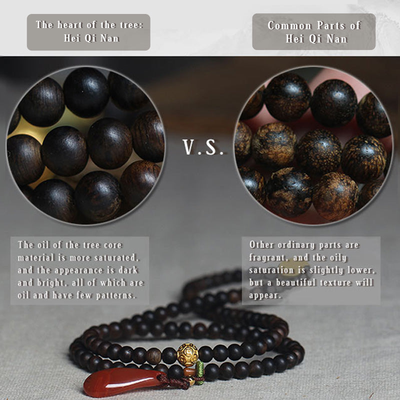 Balance Agarwood Wood Mala Bracelet | 5mm Meditation Beads