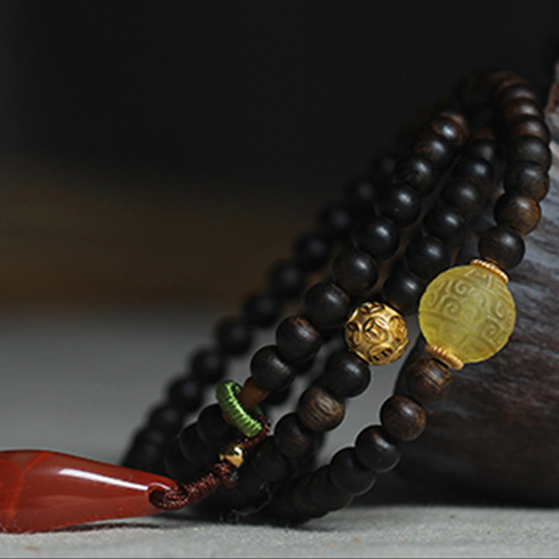 Balance Agarwood Wood Mala Bracelet | 5mm Meditation Beads