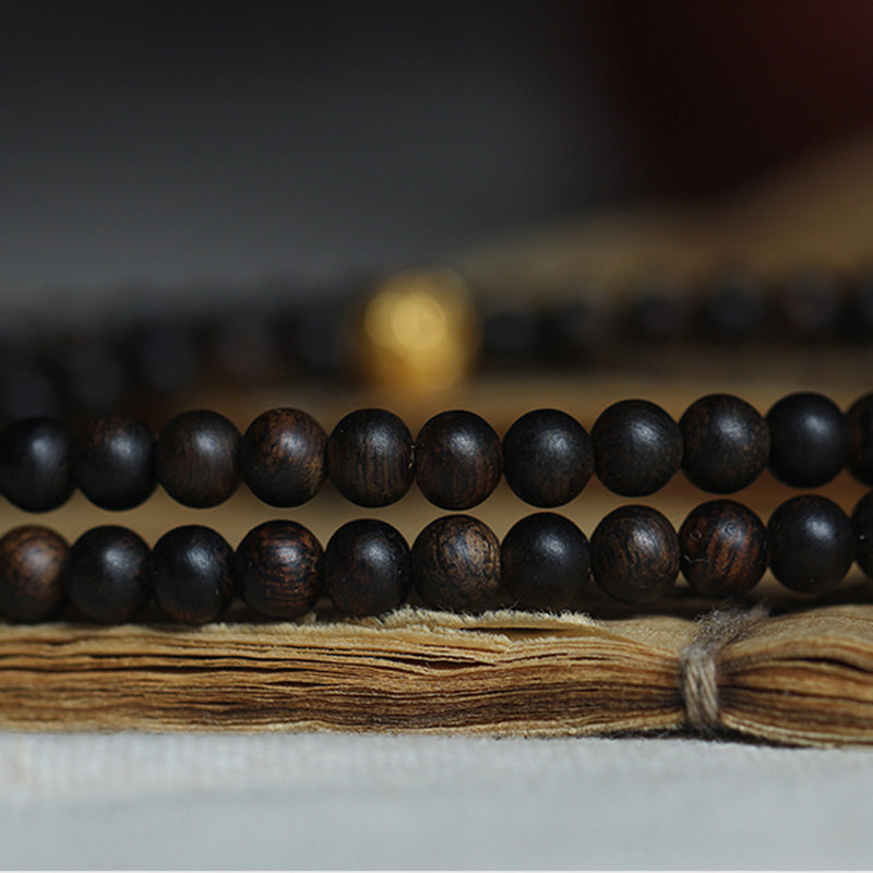 Balance Agarwood Wood Mala Bracelet | 5mm Meditation Beads