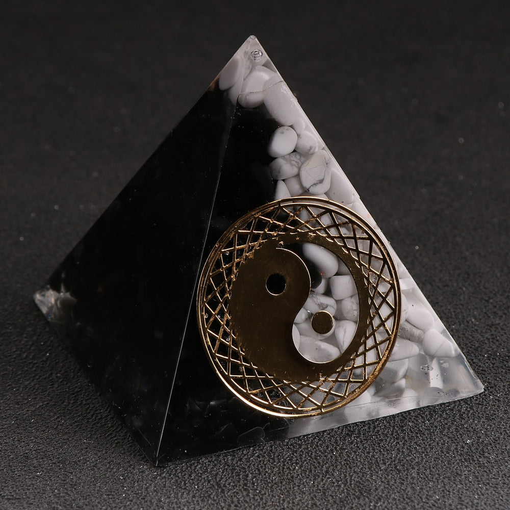 Balancing Yin Yang Orgonite Pyramid