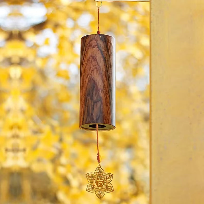 Wooden wind chime with metal star pendant from Bamboo Koshi Wind Chimes 7 Chakras set