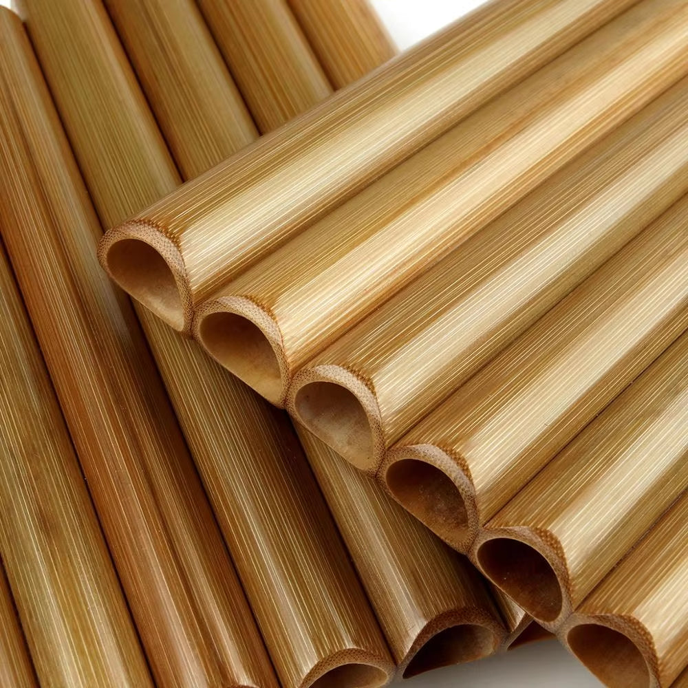 Hollow bamboo poles arranged diagonally for Bamboo Pan Flute C Key musical instrument