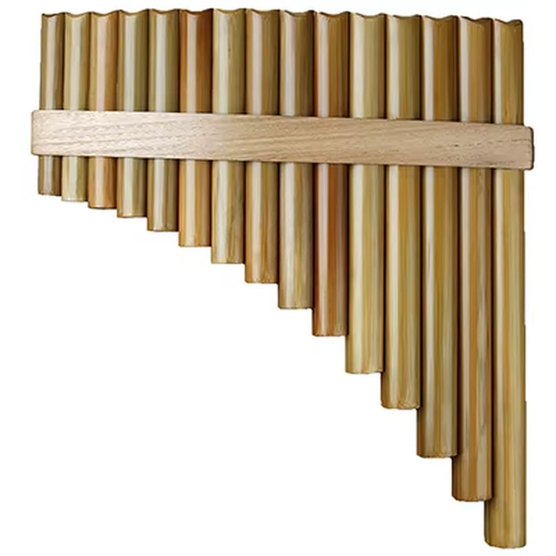 Bamboo Pan Flute G Key handmade instrument with bamboo pipes and wooden binding