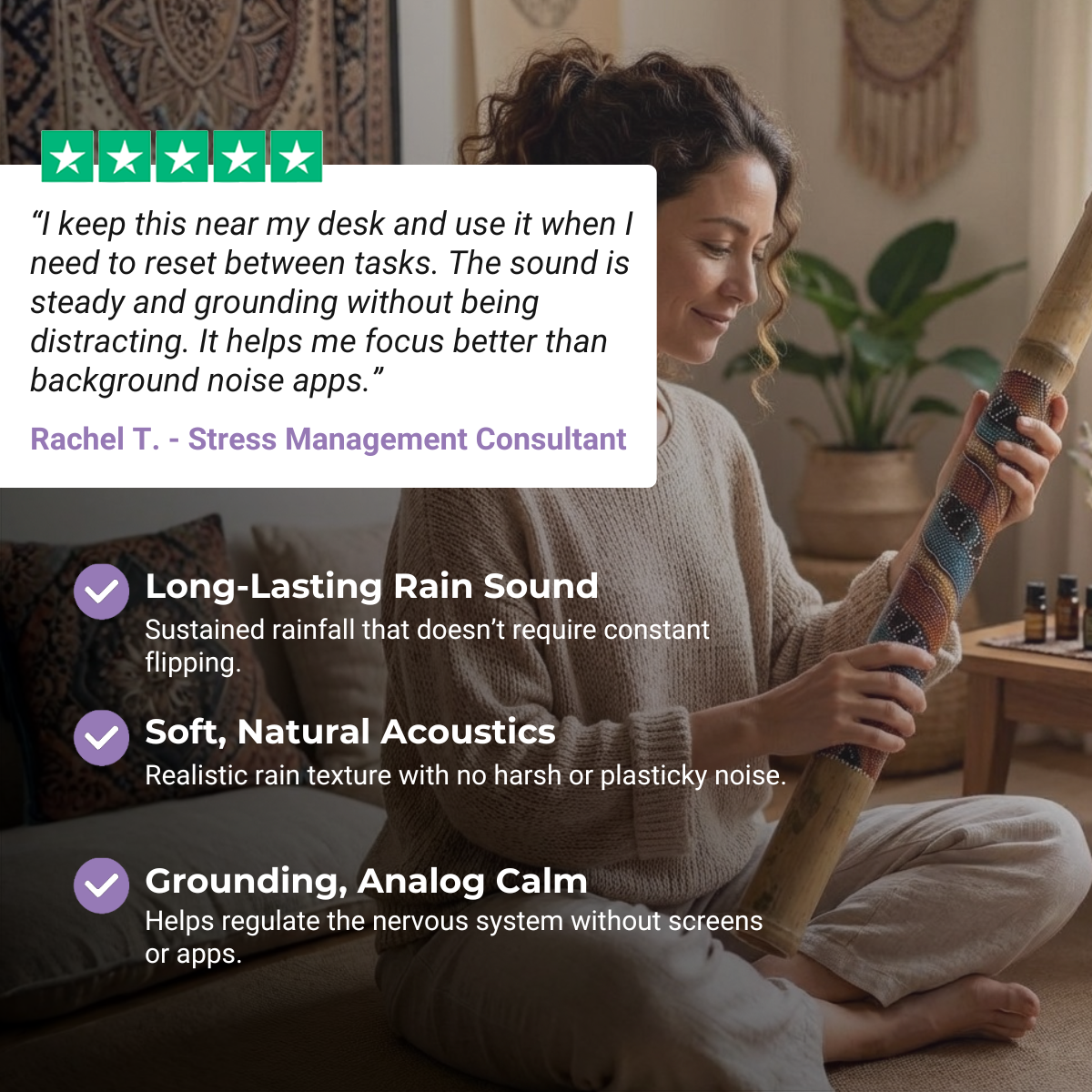 Bamboo Rainstick Instrument - 40 cm, 60 cm, 100 cm