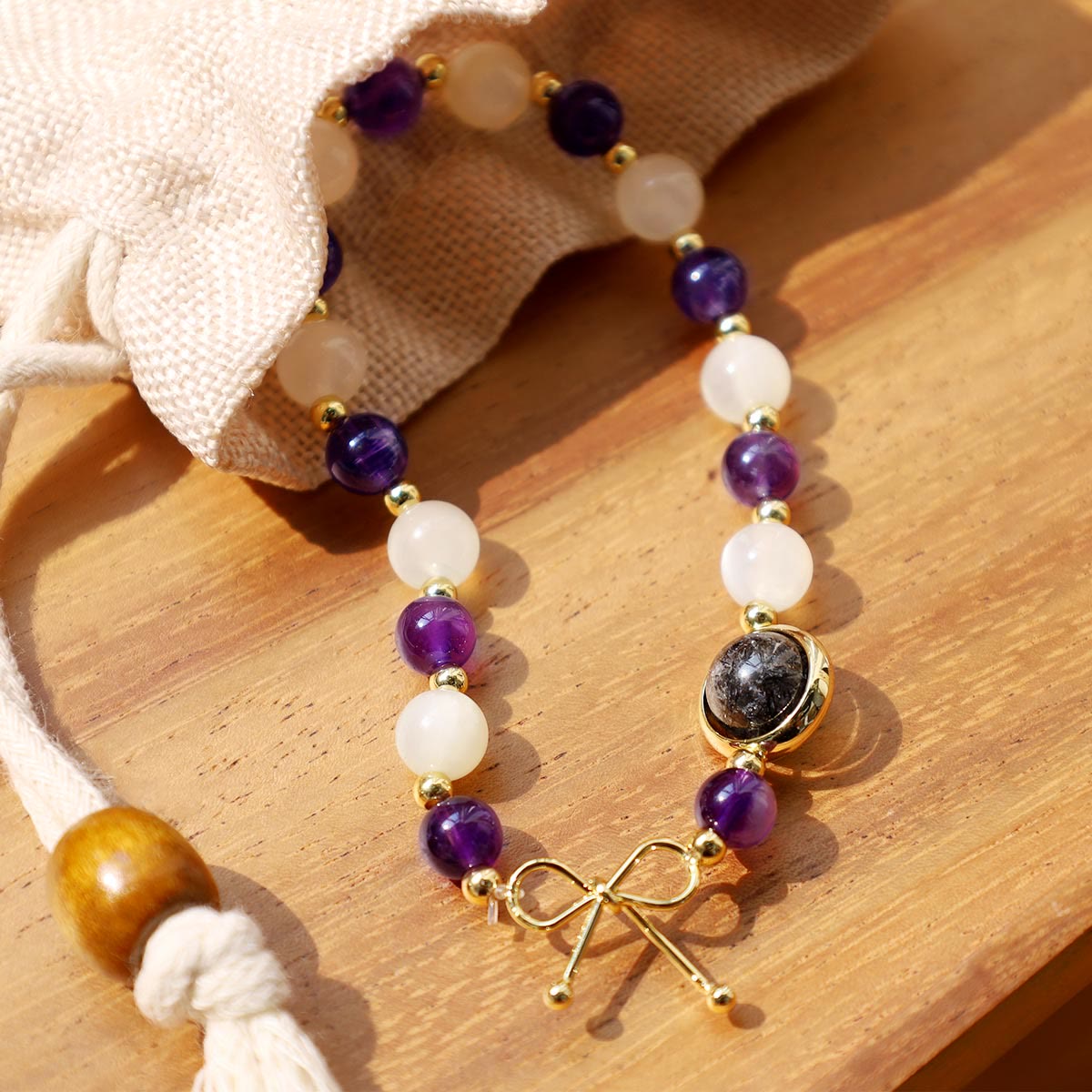 Amethyst Cat Eye Spiritual Healing Bead Bracelet