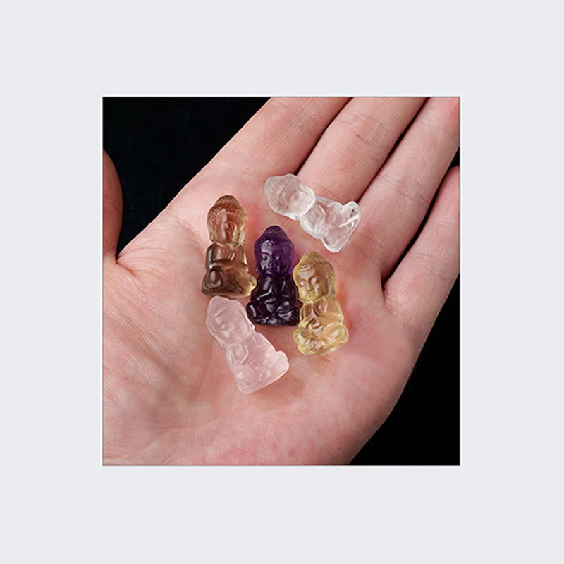 Spiritual Buddha Crystal Necklace with Amethyst and Citrine
