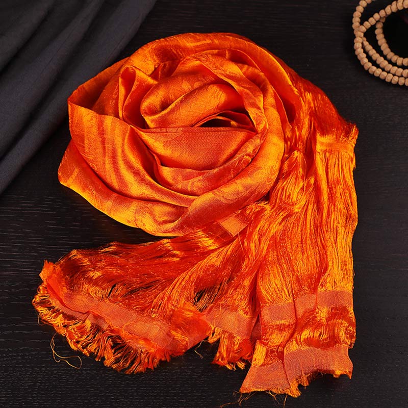 Silk Tibetan Khata Scarf 5 Colors for Zen Decor